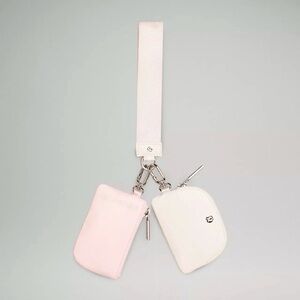 LULULEMON | Dual Pouch Wristlet in White Opal/Flush Pink